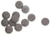 12 20mm Gray Round Flat Disc Coin Beads Wooden Beads Jewelry Making Beading Supplies Loose Beads