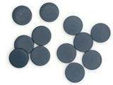 12 20mm Blue Gray Round Flat Disc Coin Beads Wooden Beads Jewelry Making Beading Supplies Loose Beads