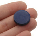 12 20mm Blue Round Flat Disc Coin Beads Wooden Beads Jewelry Making Beading Supplies Loose Beads