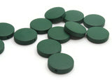 12 20mm Forest Green Round Flat Disc Coin Beads Wooden Beads Jewelry Making Beading Supplies Loose Beads