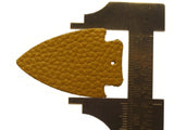 4 37mm Yellow Leather Arrowhead Pendants Jewelry Making Beading Supplies Focal Beads Drop Beads