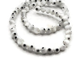65 6mm Black and White Evil Eye Beads Small Smooth Round Beads Full Strand Glass Beads Jewelry Making Beading Supplies