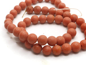 51 7mm to 8mm Round Orange Howlite Beads Gemstone Beads Dyed Beads Jewelry Making Beading Supplies Howlite Stone Beads