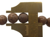 40 9mm to 10mm Round Brown Howlite Beads Gemstone Beads Dyed Beads Jewelry Making Beading Supplies Howlite Stone Beads