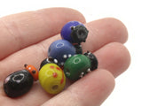 5 14mm Mixed Color Spotted Lampwork Glass Bug Beads Animal Beads Jewelry Making Beading Supplies Loose Beads