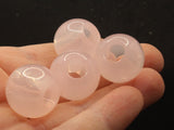 8 19mm Clear Light Pink Large Hole Round Beads Acrylic Round Beads Plastic Ball Beads Jewelry Making Beading Supplies Chunky Loose Beads