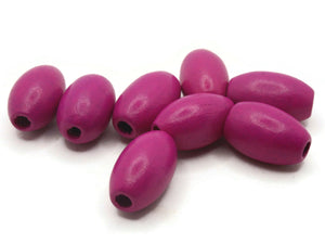 8 28mm Purple Wooden Oval Beads Wood Beads Chunky Beads Macrame Beads Loose Beads Smileyboy Jewelry Making Beading Supplies