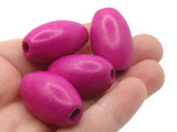 8 28mm Purple Wooden Oval Beads Wood Beads Chunky Beads Macrame Beads Loose Beads Smileyboy Jewelry Making Beading Supplies