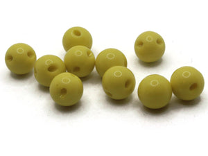 9 11mm 7/16 Inch Yellow Ball Buttons Lucite Round Buttons Vintage Lucite Buttons Jewelry Making Beading Supplies Sewing Supplies