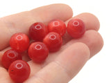 9 11mm 7/16 Inch Red Ball Buttons Lucite Round Buttons Vintage Lucite Buttons Jewelry Making Beading Supplies Sewing Supplies