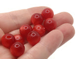 9 11mm 7/16 Inch Red Ball Buttons Lucite Round Buttons Vintage Lucite Buttons Jewelry Making Beading Supplies Sewing Supplies