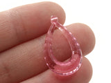 6 27mm Pink Faceted Teardrop Beads Vintage Plastic Drops Jewelry Making Beading Supplies Loose Beads Tear Drop Beads Focal Beads