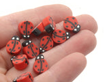 20 Clay Lady Bug Beads Polymer Clay Beads Red and Black Multicolor Bug Beads Insect Beads Small Loose Beads Bug Beads Jewelry Making