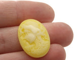 10 25mm x 18mm Yellow Cameo Cabochons Woman Face Cameo Cabs Resin Cabochons Jewelry Making Beading Supplies Decoden Resin Cameos