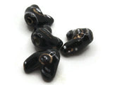 Porcelain Black Bird Beads Song Bird Beads Porcelain Glass Beads Loose Animal Beads Miniature Wildlife Beads Jewelry Making Beading Supplies