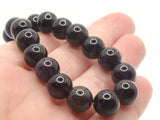 20 10mm Dark Purple Gemstone Beads Round Stone Beads to String Spacer Beads Jewelry Making Beading Supplies