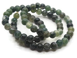 70 6mm Green and Clear Gemstone Beads Round Stone Beads to String Spacer Beads Jewelry Making Beading Supplies