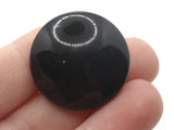 4 27.5mm Vintage Black Plastic Shank Buttons Sewing Notions Jewelry Making Beading Supplies Sewing Supplies