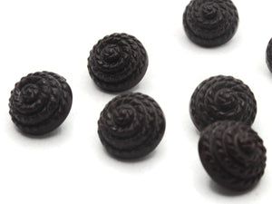 8 12mm Vintage Dark Brown Bullseye Pattern Plastic Shank Buttons Sewing Notions Jewelry Making Beading Supplies Sewing Supplies