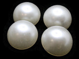 4 23mm Vintage White Plastic Pearl Shank Buttons Sewing Notions Jewelry Making Beading Supplies Sewing Supplies