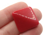 6 23mm Square Cabochon Red Cabochons Vintage Lucite Plastic Flatback Cabochons Jewelry Making Mosaic Supplies Smileyboy