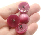 4 18mm Vintage Maroon Purple Moonglow Lucite Shank Buttons Sewing Notions Jewelry Making Beading Supplies Sewing Supplies