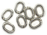 4 40mm Vintage Silver Beads Oval Chain Link Beads Silver Plated Plastic Beads Ring Bead Jewelry Making Beading Supplies Loose Beads