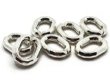 4 40mm Vintage Silver Beads Oval Chain Link Beads Silver Plated Plastic Beads Ring Bead Jewelry Making Beading Supplies Loose Beads
