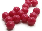 18 12mm Bright Pink Round Vintage Plastic Beads Jewelry Making Beading Supplies Acrylic Beads Lightweight Sturdy Beads