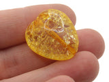 5 24mm Yellow Crackle Acrylic Beads Heart Beads Jewelry Making Beading Supplies Loose Beads to String