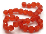 36 8mm Red Coin Beads Full Strand Faceted Flat Round Beads Jewelry Making Beading Supplies Glass Beads Smileyboy