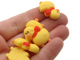 8 24mm Yellow Duck Cabochons Flat Cabochons Ducky Decoden Kawaii Cabochons Cute Cabochons Fun Cabochons Plastic Duck Cabochons