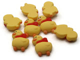 8 24mm Yellow Duck Cabochons Flat Cabochons Ducky Decoden Kawaii Cabochons Cute Cabochons Fun Cabochons Plastic Duck Cabochons