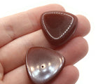 9 25mm Brown Triangle Cabochons Vintage Lucite Plastic Cabochon Mosaic Supplies Jewelry Making Smileyboy
