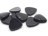 9 25mm Black Triangle Cabochons Vintage Lucite Plastic Cabochon Mosaic Supplies Jewelry Making Smileyboy