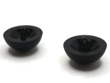 2 28mm Vintage Black Plastic Shank Buttons Sewing Notions Jewelry Making Beading Supplies Sewing Supplies