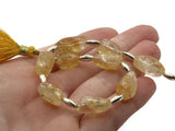 9 12mm - 18mm Clear Yellow Gemstone Beads Nugget Stone Beads to String Spacer Beads Jewelry Making Beading Supplies Smileyboy