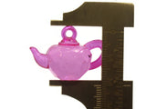 6 32mm Mixed Color Charms Teapot Charm Miniature Teapots Plastic Charms Mini Teapots Gumball Charms Pendants Tea Pots Assorted Charms