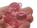 6 32mm Baby Pink Teapots Teapot Charms Miniature Tea Pots Plastic Charms Gumball Charms Mini Teapots