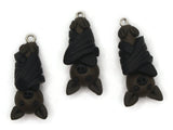 Black Bat Charms Beads Jewelry Making Beading Supplies Polymer Clay Animal Pendants Smileyboy