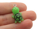 2 19mm Green Turtle Charms Resin Charms Animal Pendants Miniature Tortoise Cute Charms Jewelry Making Beading Supplies kitsch charms