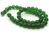 42 8mm Green Glass Beads Jewelry Making Beading Supplies Round Accent Beads Ball Beads Small Spacer Beads