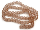 82 6mm Pink Glass Beads Faceted Round Beads Clear Glass Beads Jewelry Making Beading Supplies Loose Beads
