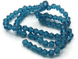 87 4mm Sky Blue Beads Glass Bicone Beads Faceted Beads Spacer Beads Small Beads Jewelry Making Beading Supplies Bead Strand