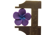 8 22mm Purple and Blue Flower Beads Polymer Clay Beads Floral Beads to String Jewelry Making Beading Supplies