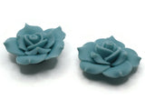 2 2 Inch Blue Flower Beads Polymer Clay Beads Floral Beads to String Jewelry Making Beading Supplies