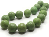 16 21mm Round Green Synthetic Turquoise Gemstone Beads Dyed Beads Jewelry Making Beading Supplies Stone Beads