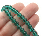 54 6mm Green Smooth Round Beads Glass Beads Jewelry Making Beading Supplies Loose Beads to String