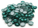 100 8mm x 6mm Green Pearl Oval Cabochons Flatback Cabochons Faux Pearl Plastic Cabochons Jewelry Making Crafting Supplies