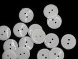 15 24mm White Buttons Flat Round Plastic Two Hole Buttons Jewelry Making Beading Supplies Sewing Notions